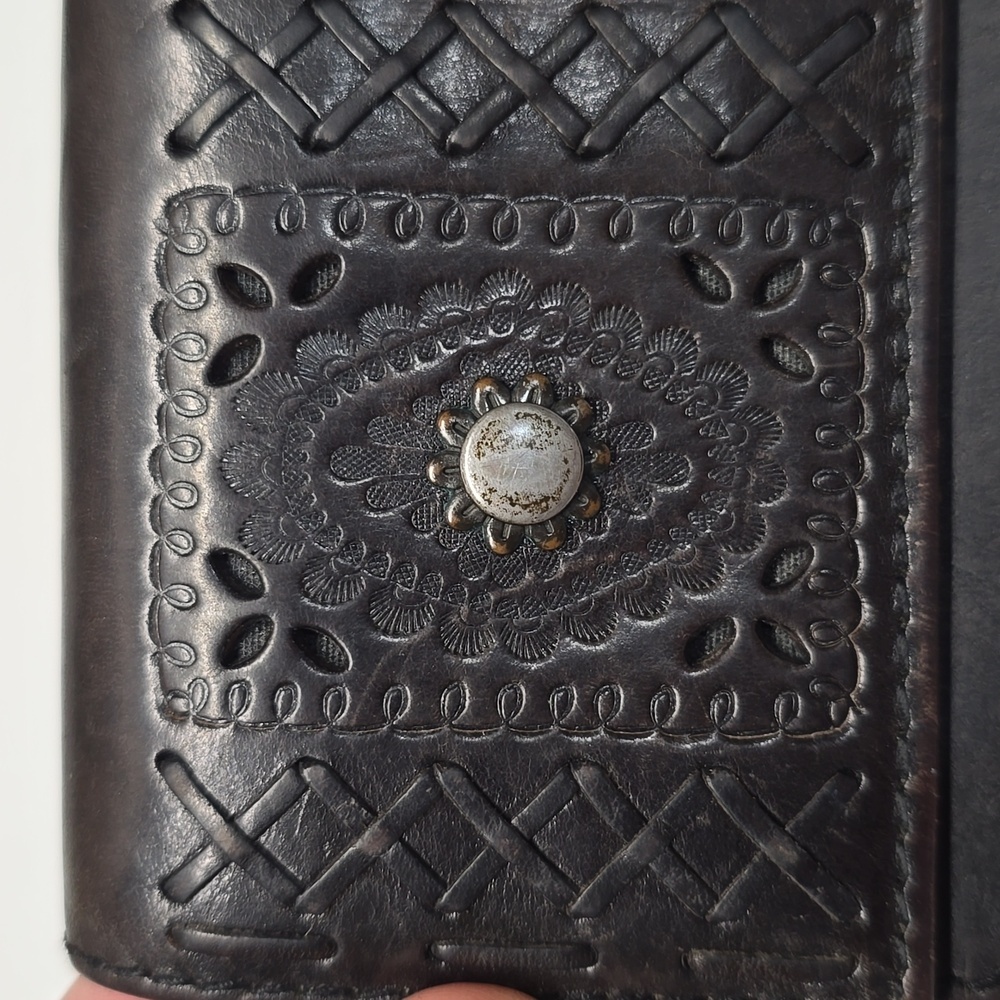 {Lauren Ralph Lauren} Women's Vintage Dark Brown Leather Wallet - Picture 3 of 8